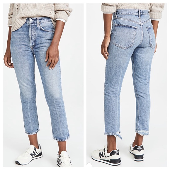 Agolde Denim - AGOLDE Riley High Rise Straight Crop Jeans